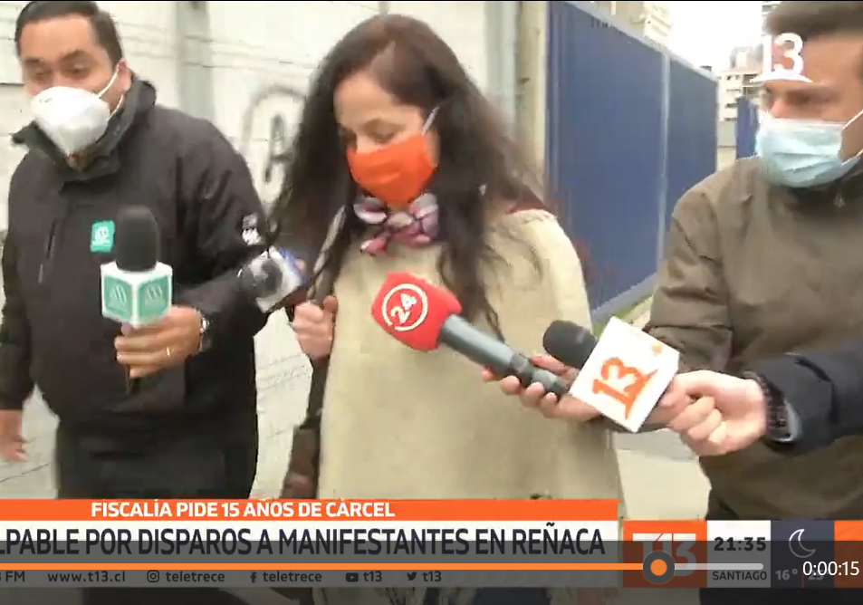 Pamela Sepúlveda Mendoza se niega a hablar con reporteros viciosos después del juicio octubre 2020